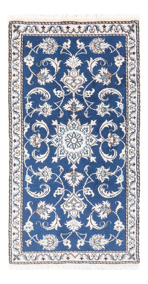 Tapis persan - Nain - 140 x 70 cm - bleu