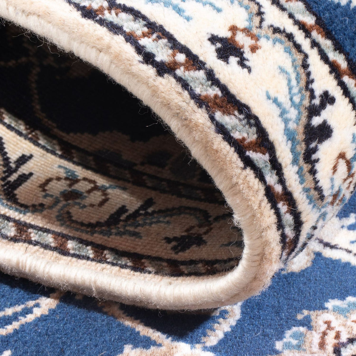 Tapis persan - Nain - 140 x 70 cm - bleu