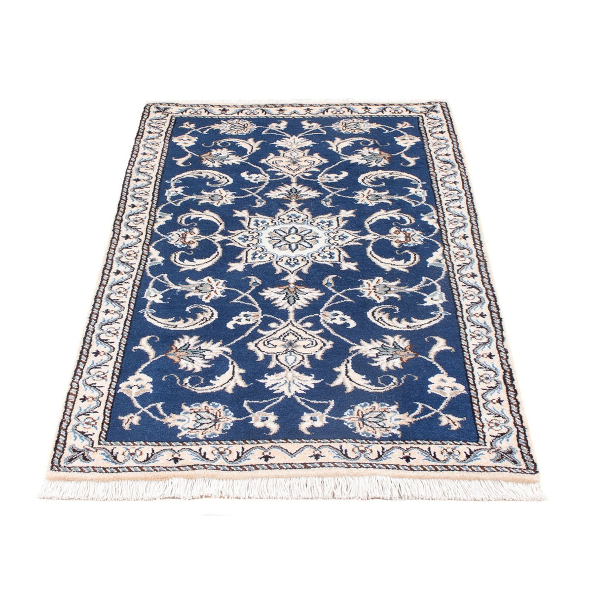 Tapis persan - Nain - 140 x 70 cm - bleu