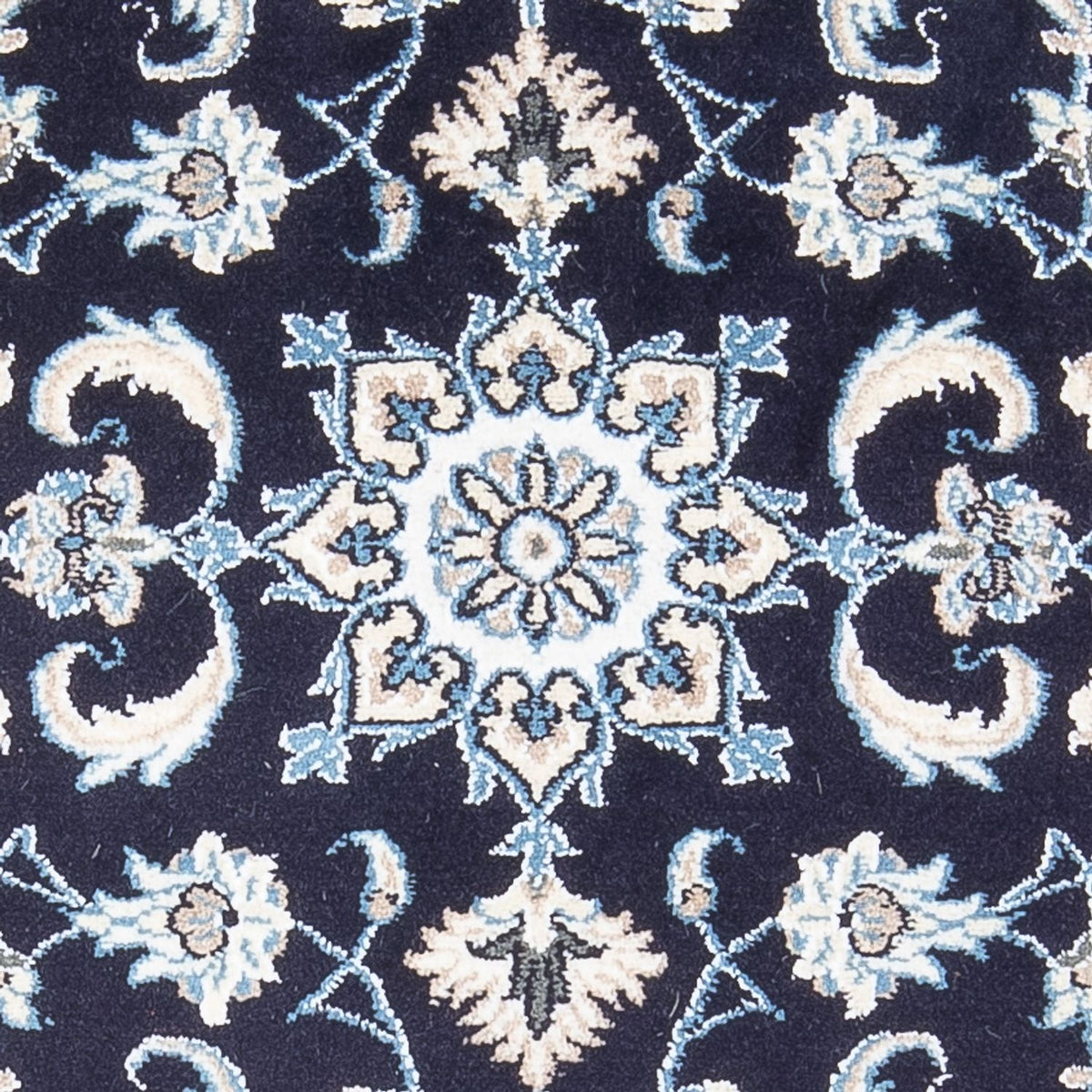 Tapis persan - Nain - 137 x 69 cm - bleu foncé