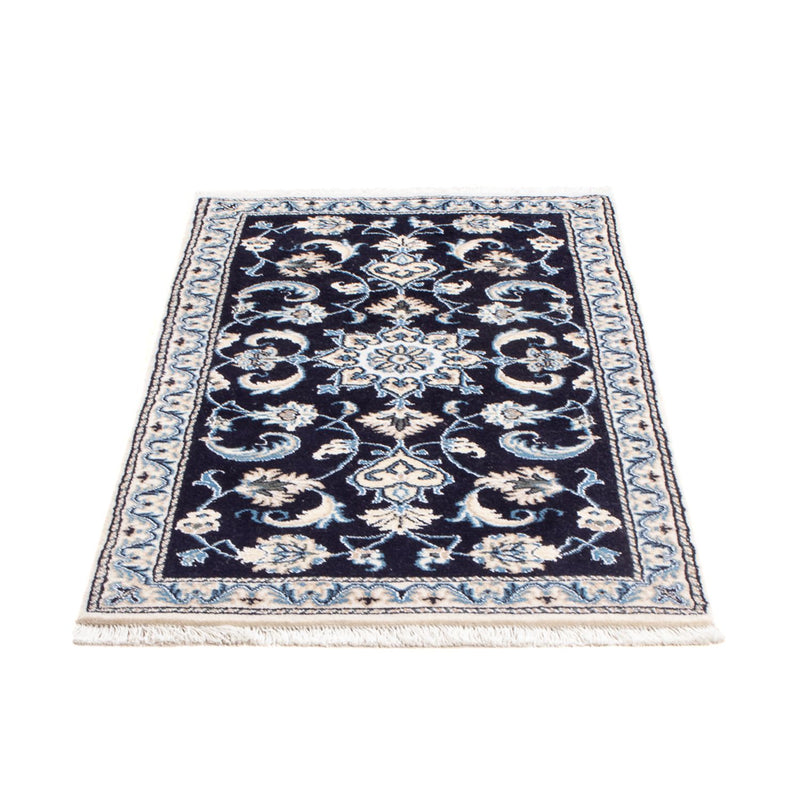 Tapis persan - Nain - 137 x 69 cm - bleu foncé