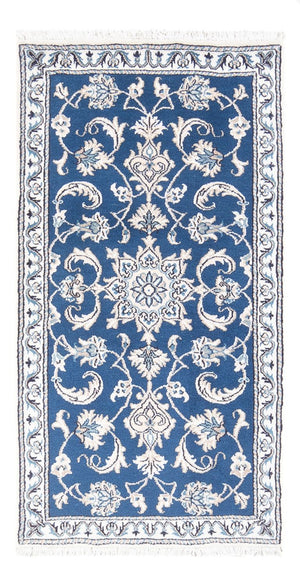 Tapis persan - Nain - 141 x 72 cm - bleu