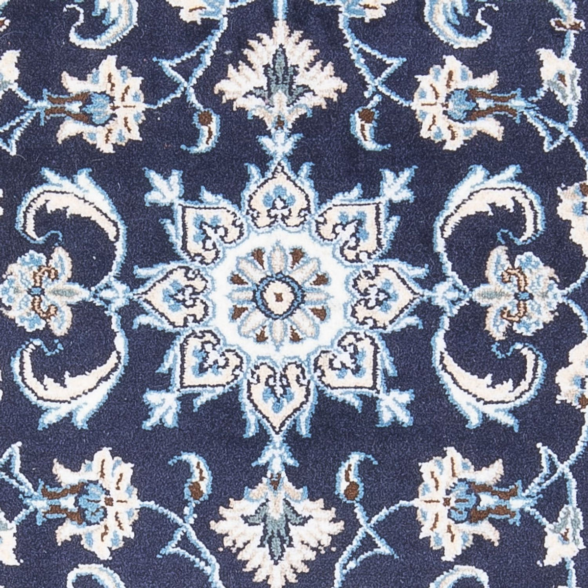 Tapis persan - Nain - 144 x 70 cm - bleu foncé