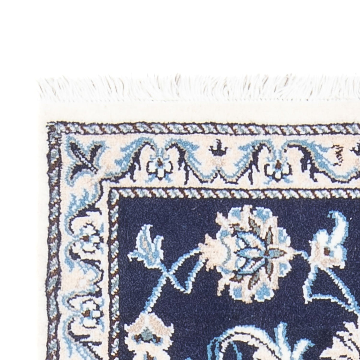 Tapis persan - Nain - 144 x 70 cm - bleu foncé