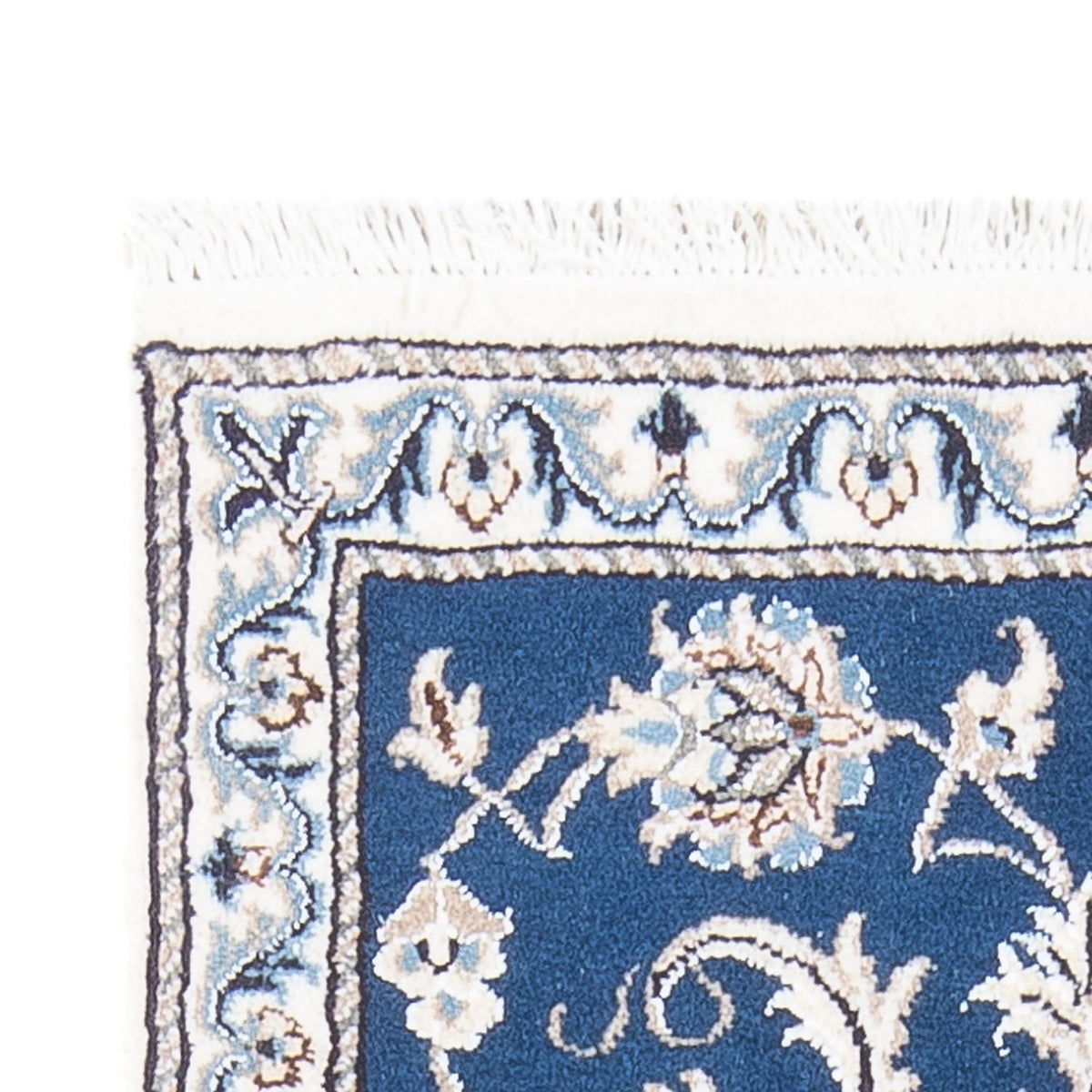 Tapis persan - Nain - 140 x 70 cm - bleu