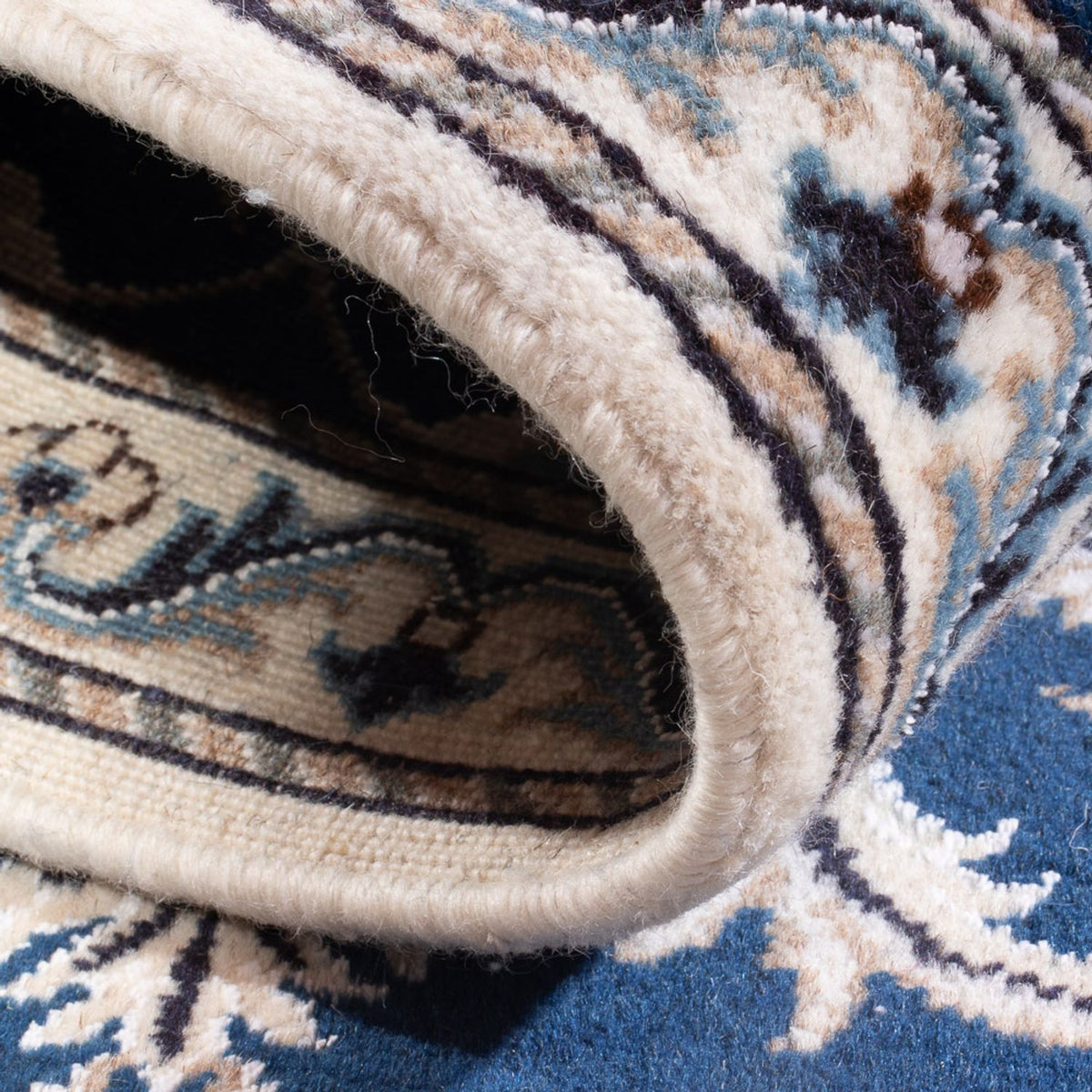 Tapis persan - Nain - 140 x 70 cm - bleu