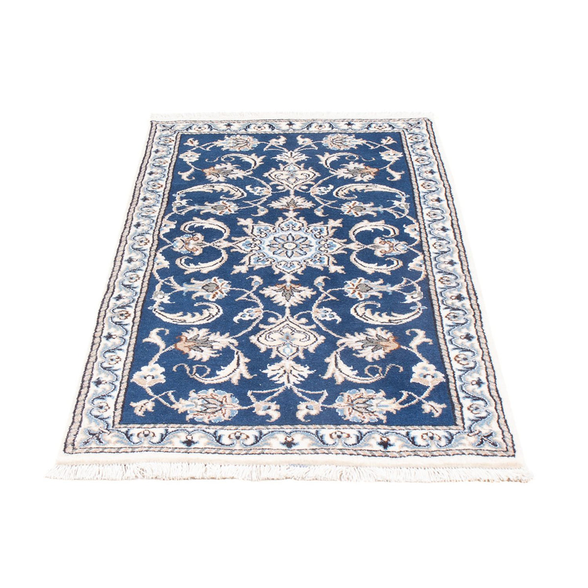 Tapis persan - Nain - 140 x 70 cm - bleu