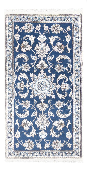 Tapis persan - Nain - 137 x 70 cm - bleu