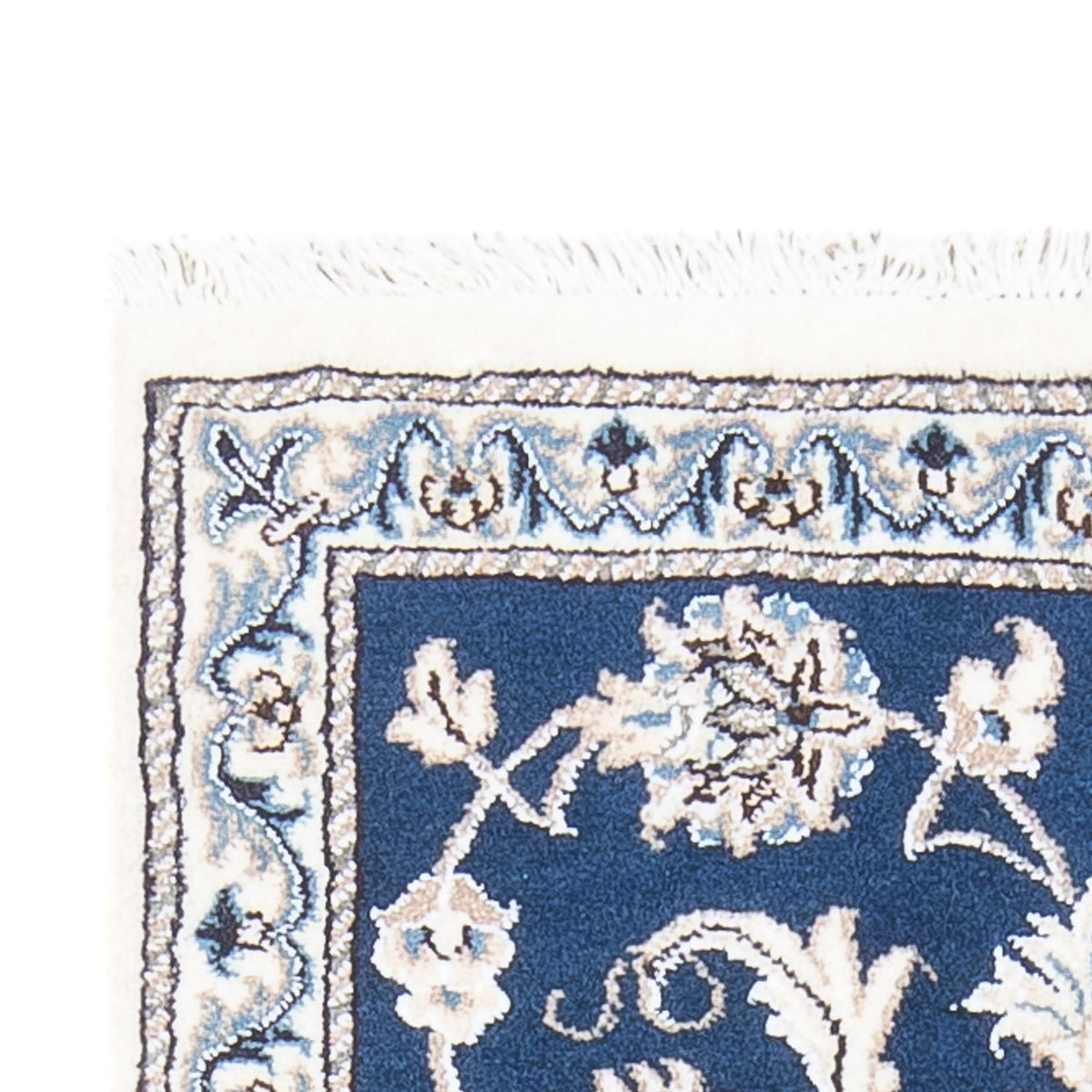 Tapis persan - Nain - 137 x 70 cm - bleu