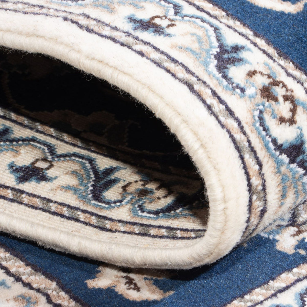 Tapis persan - Nain - 137 x 70 cm - bleu