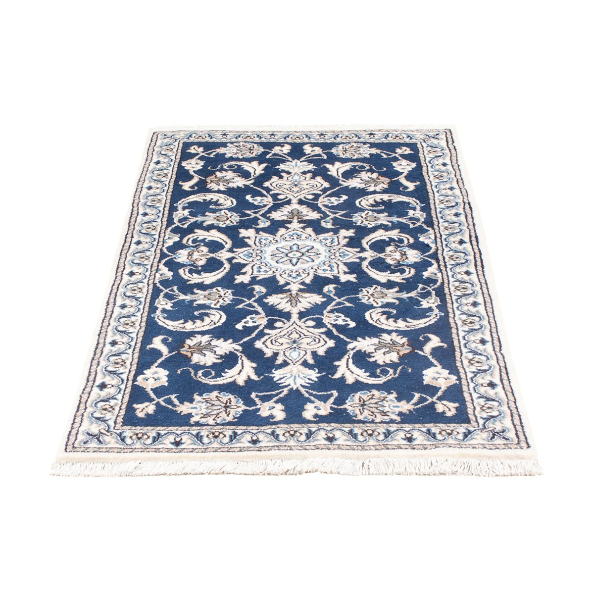 Tapis persan - Nain - 137 x 70 cm - bleu