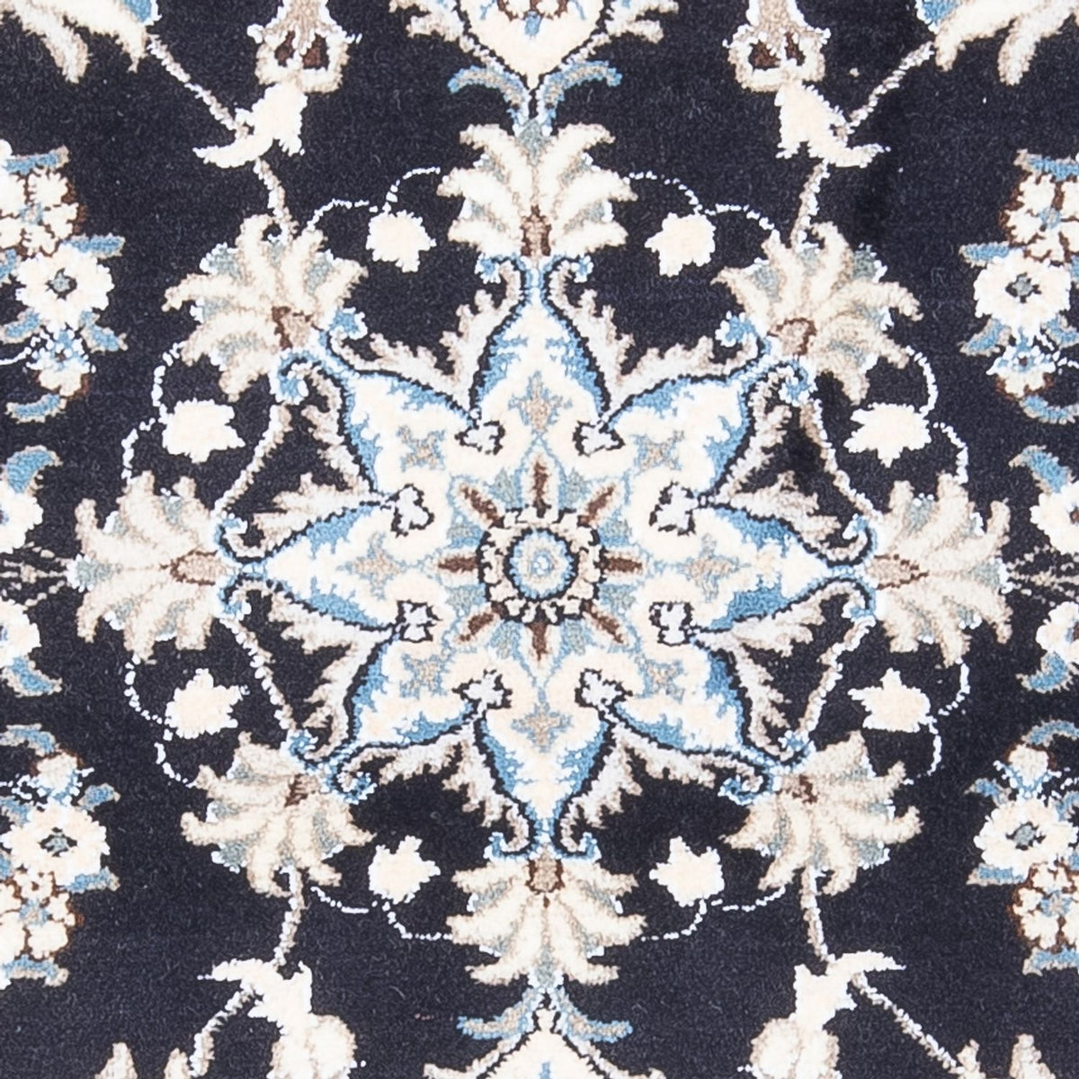 Tapis persan - Nain - 137 x 89 cm - bleu foncé