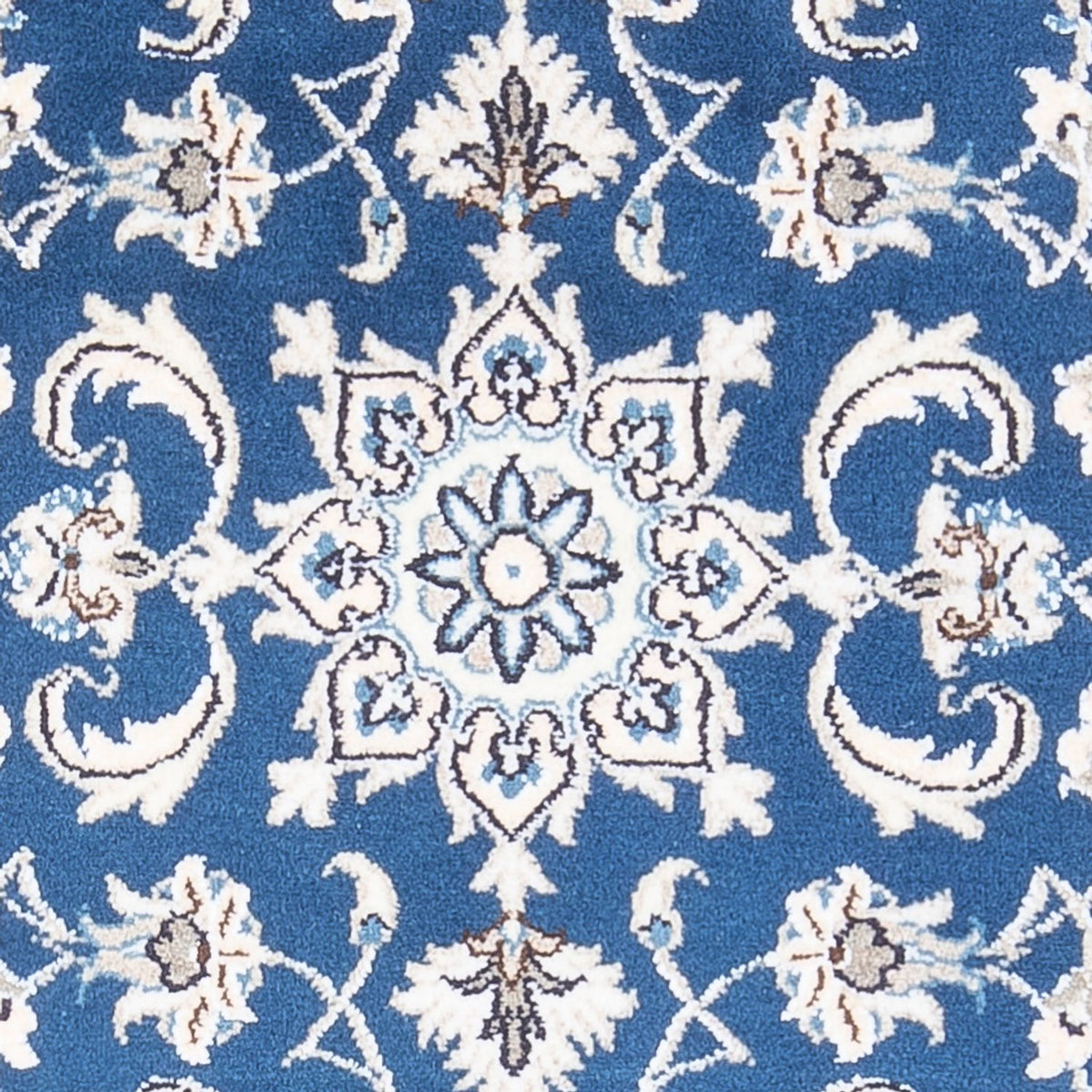 Tapis persan - Nain - 135 x 70 cm - bleu