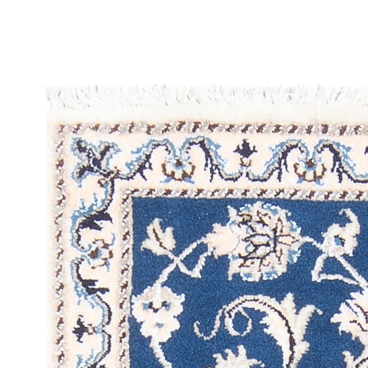 Tapis persan - Nain - 135 x 70 cm - bleu