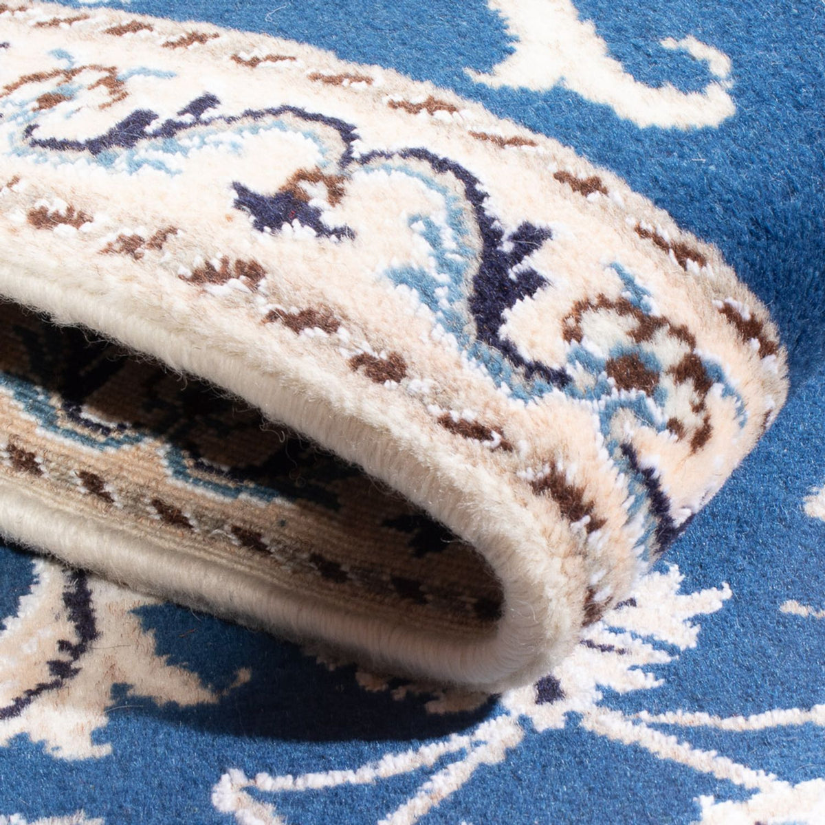 Tapis persan - Nain - 135 x 70 cm - bleu