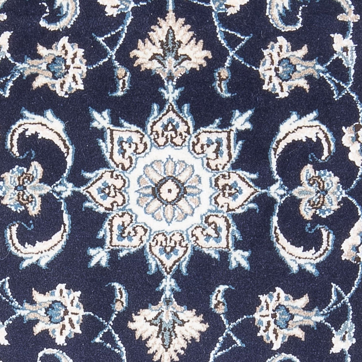 Tapis persan - Nain - 140 x 60 cm - bleu foncé