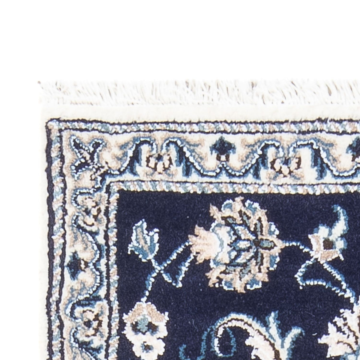 Tapis persan - Nain - 140 x 60 cm - bleu foncé