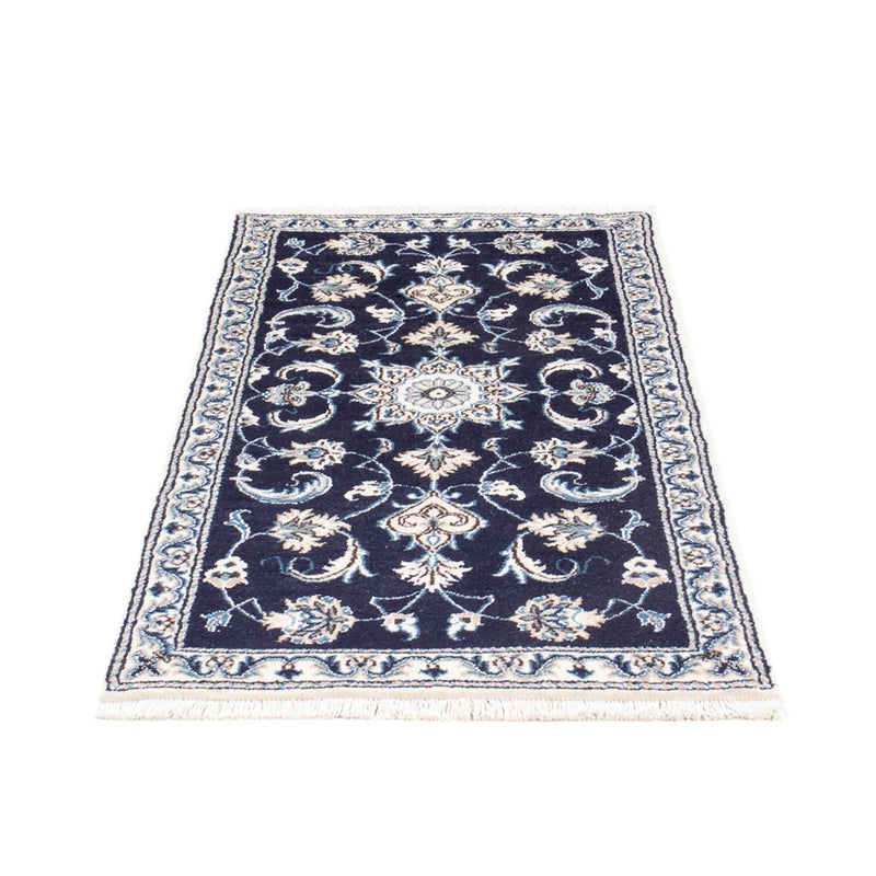 Tapis persan - Nain - 140 x 60 cm - bleu foncé