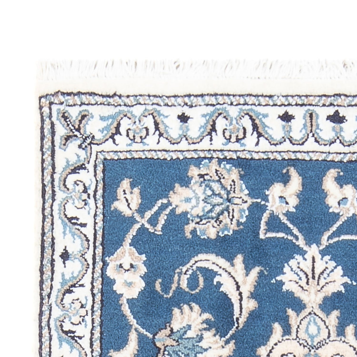 Tapis persan - Nain - 142 x 70 cm - bleu