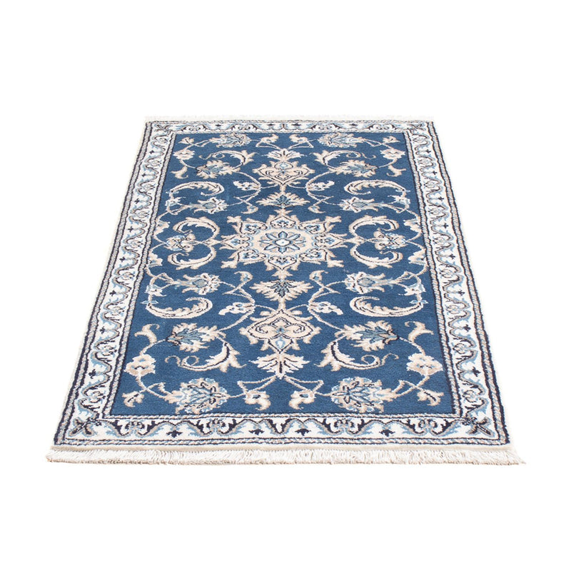 Tapis persan - Nain - 142 x 70 cm - bleu