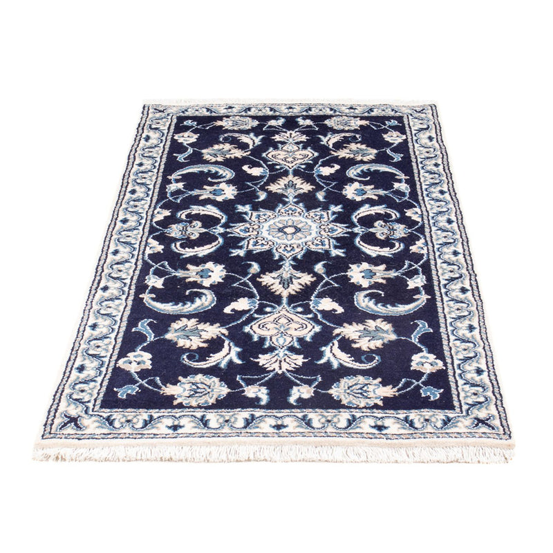 Tapis persan - Nain - 141 x 70 cm - bleu foncé