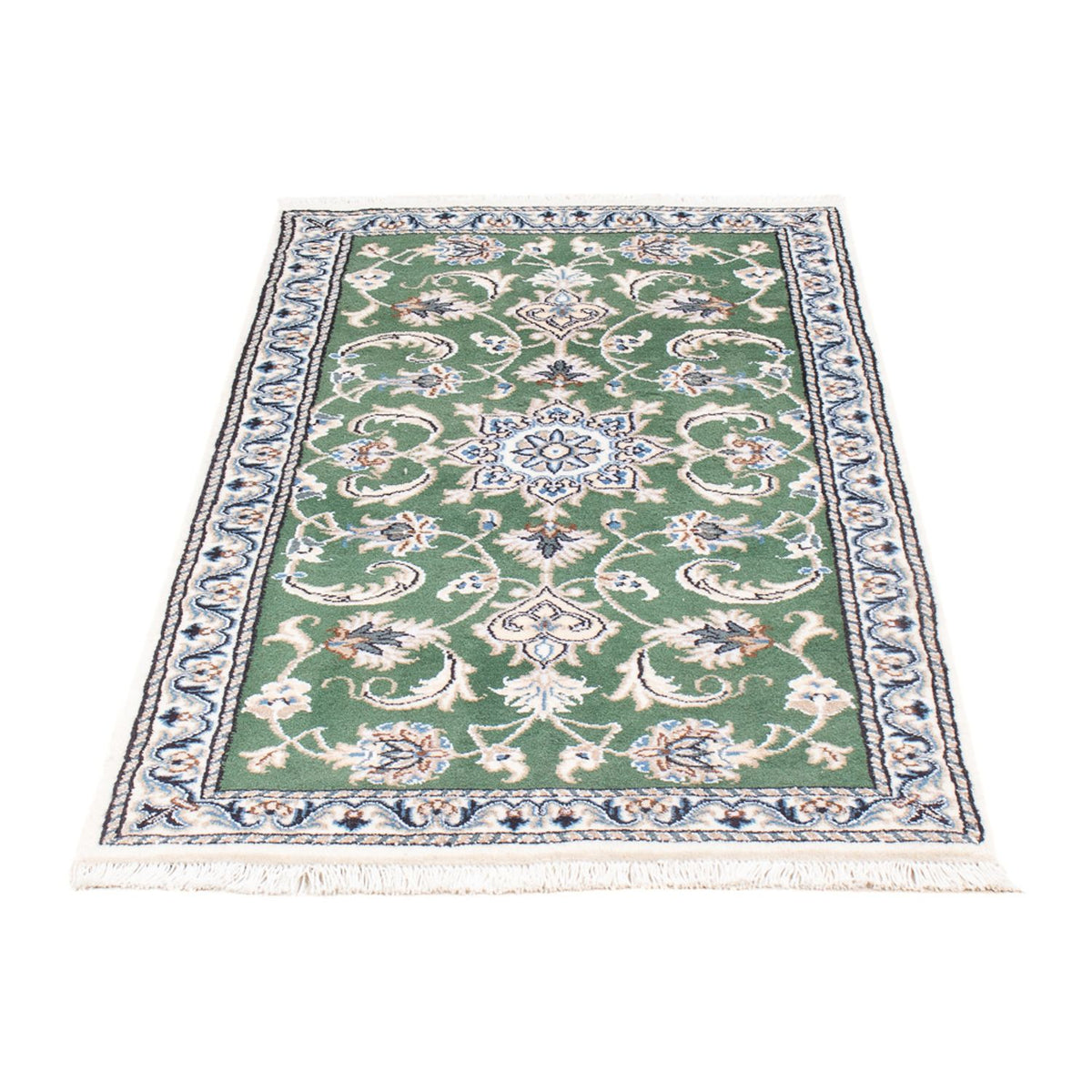 Tapis persan - Nain - 138 x 70 cm - vert