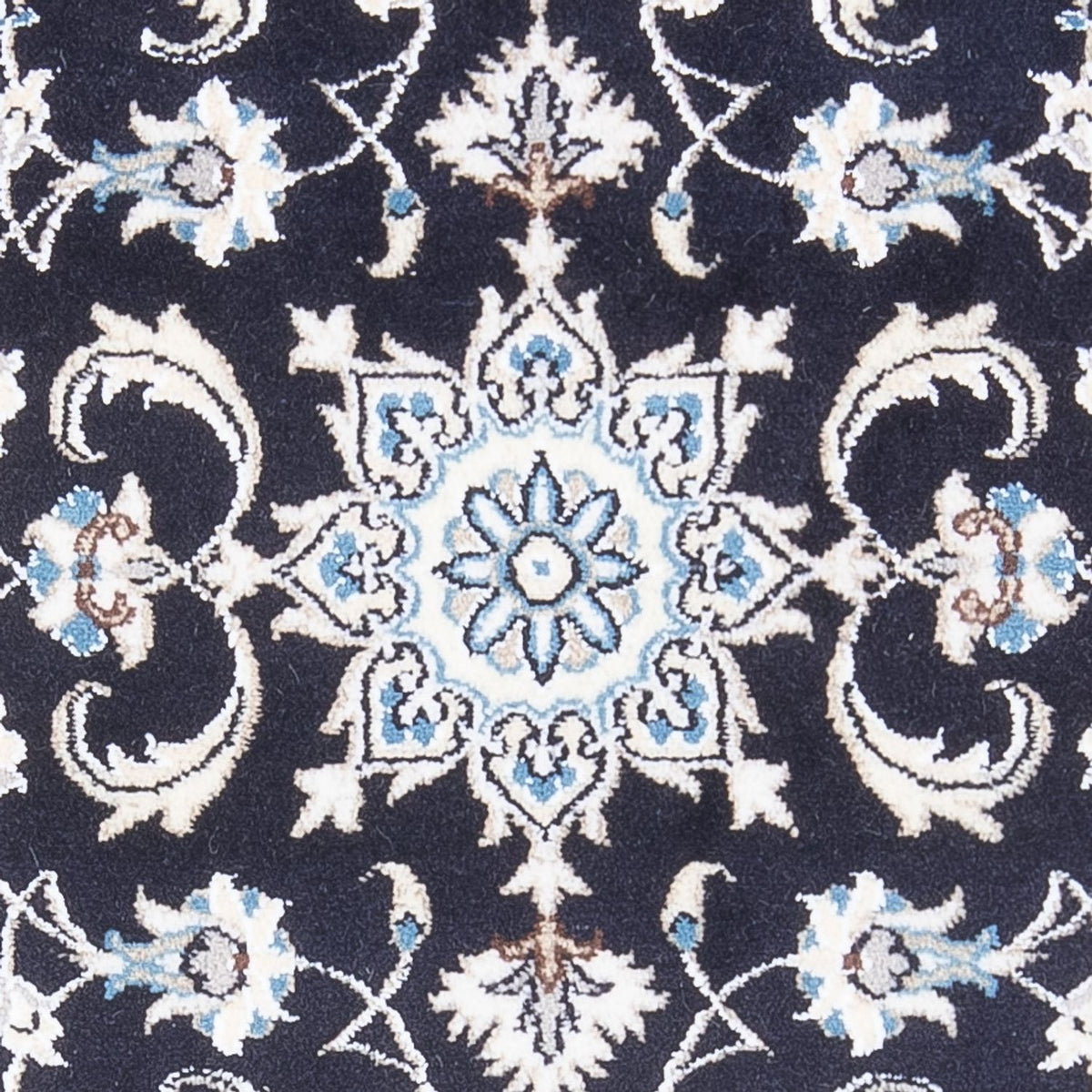 Tapis persan - Nain - 134 x 70 cm - bleu foncé