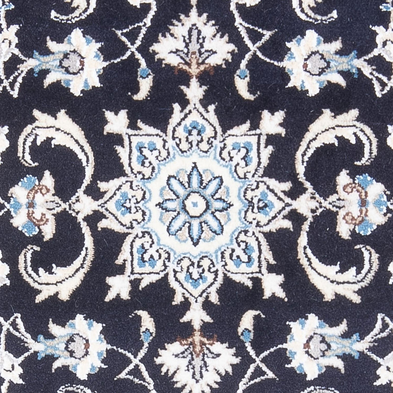 Tapis persan - Nain - 134 x 70 cm - bleu foncé