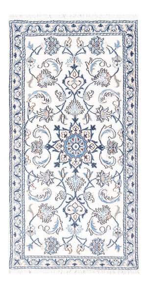 Tapis persan - Nain - 137 x 68 cm - crème