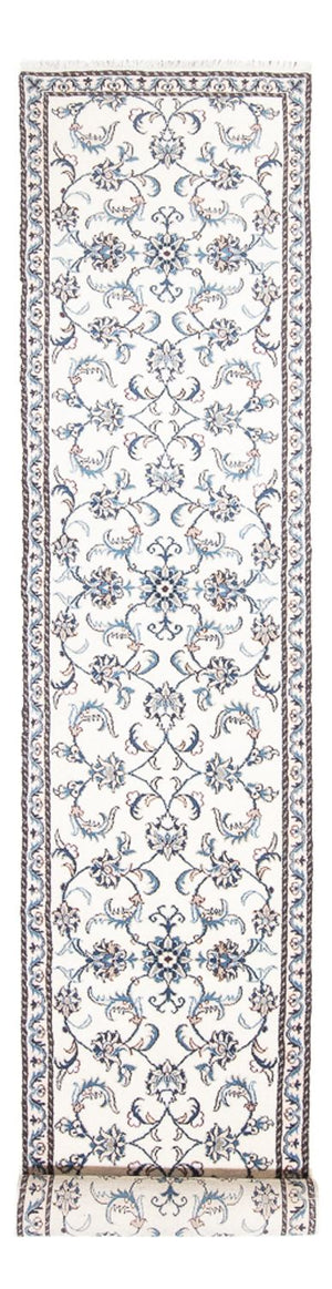 Tapis de couloir Tapis persan - Nain - 392 x 78 cm - crème