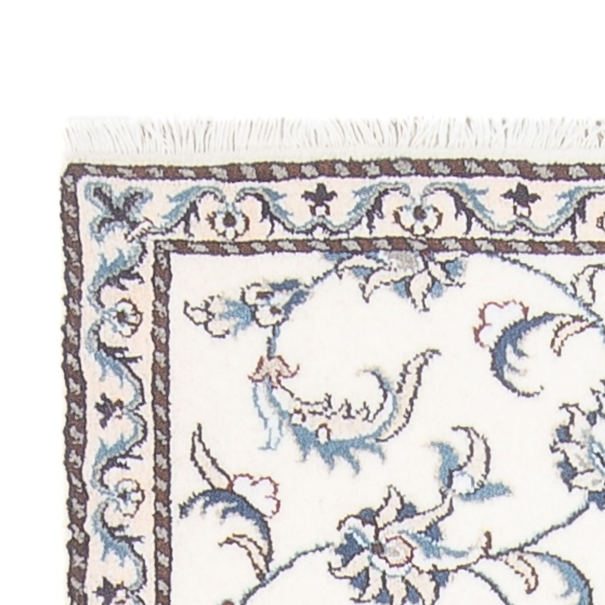 Tapis de couloir Tapis persan - Nain - 392 x 78 cm - crème