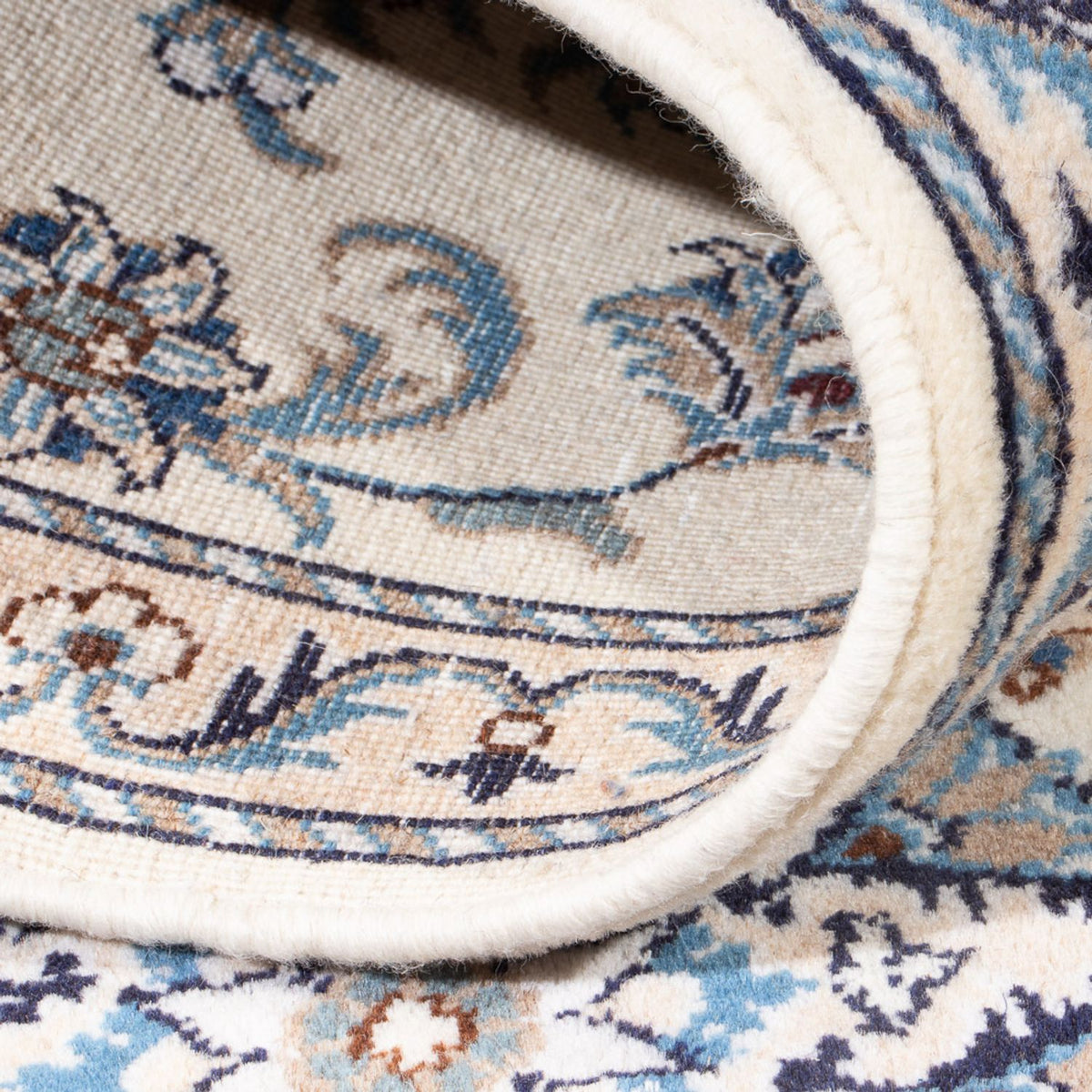 Tapis de couloir Tapis persan - Nain - 201 x 85 cm - crème