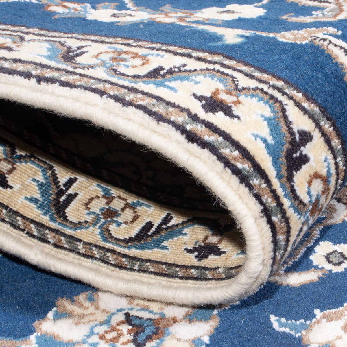 Tapis persan - Nain - 135 x 89 cm - bleu