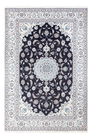 Tapis persan - Nain - 297 x 198 cm - bleu foncé
