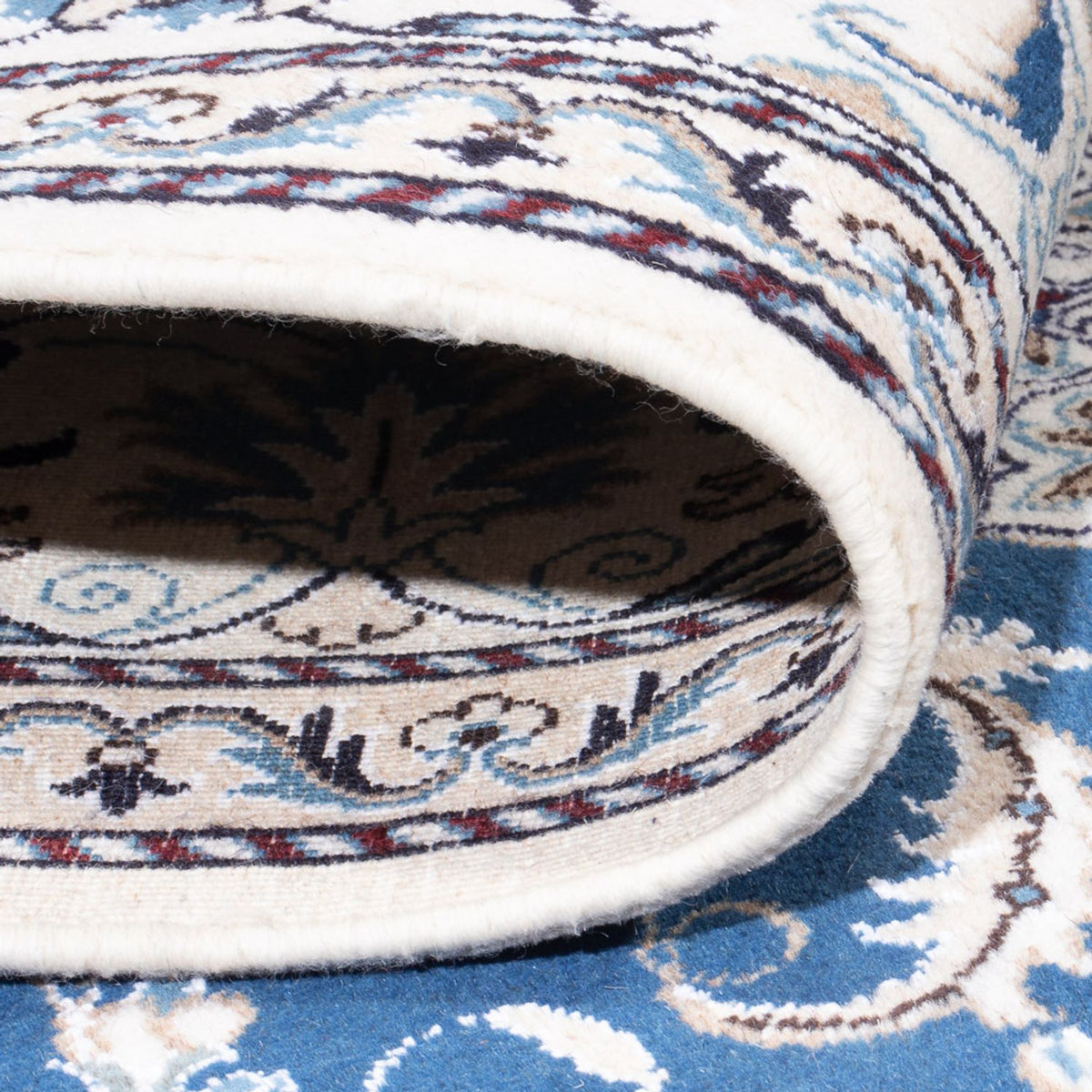 Tapis persan - Nain - 302 x 196 cm - bleu