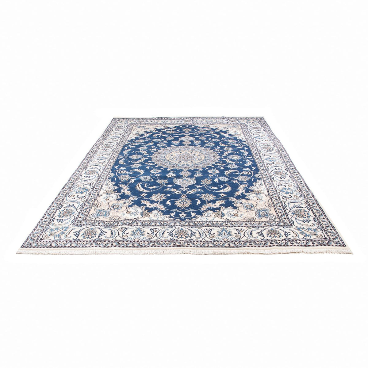 Tapis persan - Nain - 302 x 196 cm - bleu