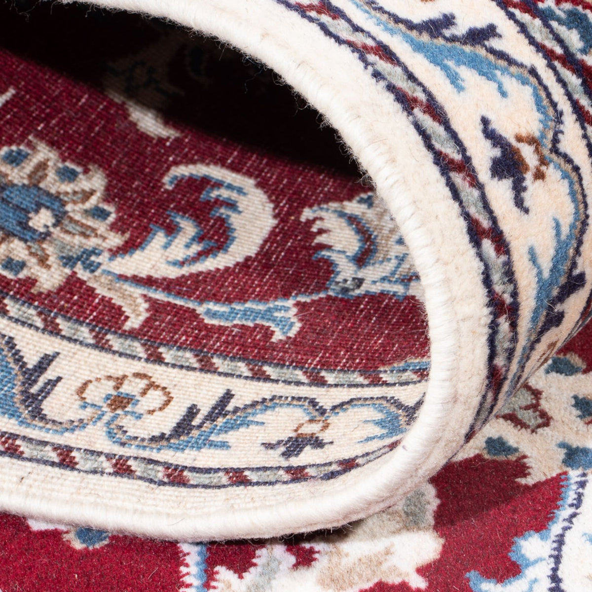 Tapis de couloir Tapis persan - Nain - 293 x 81 cm - rouge