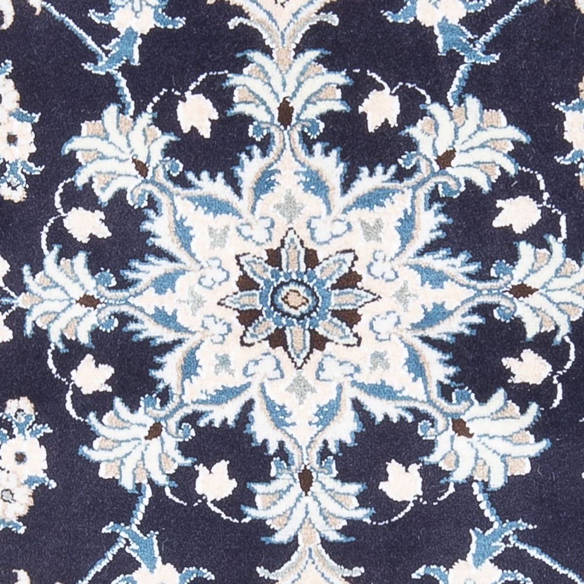 Tapis persan - Nain - 135 x 92 cm - bleu foncé