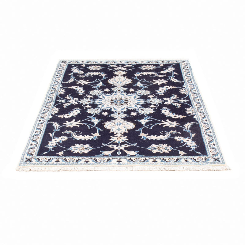 Tapis persan - Nain - 135 x 92 cm - bleu foncé