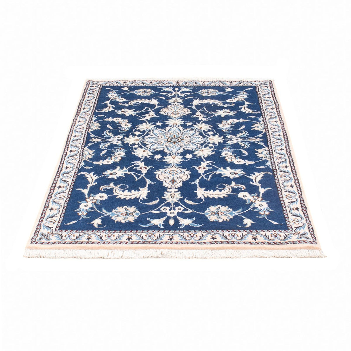 Tapis persan - Nain - 134 x 83 cm - bleu