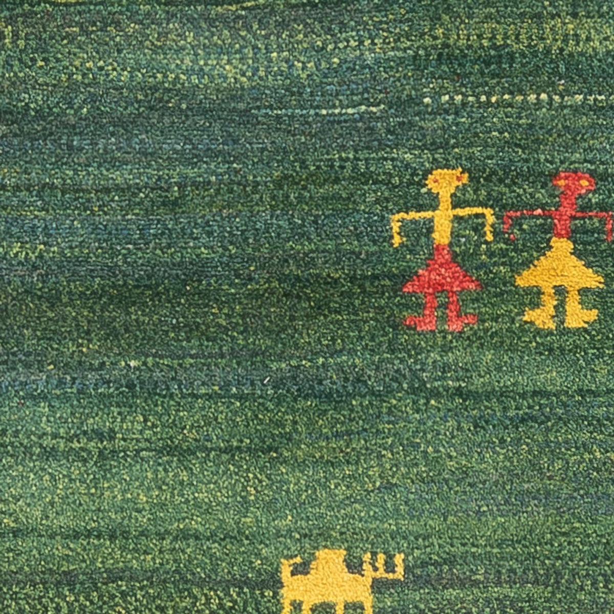Tapis de couloir Tapis Gabbeh - Persan - 202 x 78 cm - vert