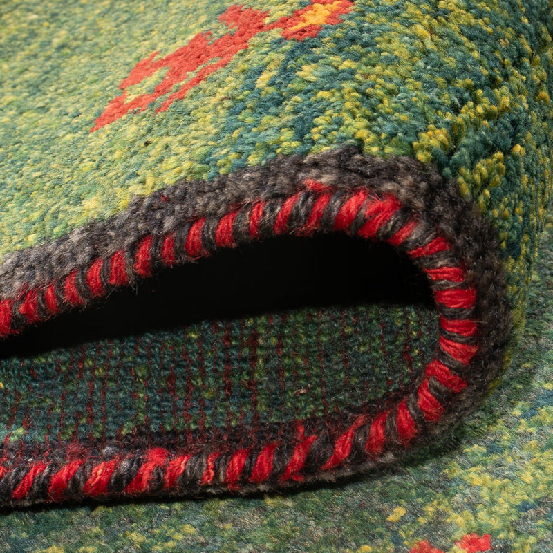 Tapis de couloir Tapis Gabbeh - Persan - 270 x 75 cm - vert foncé