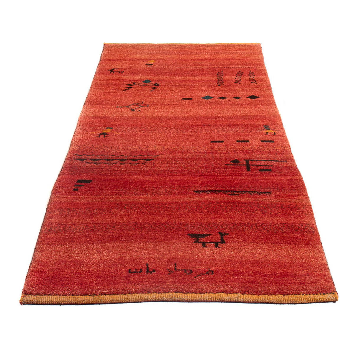 Tapis de couloir Tapis Gabbeh - Persan - 225 x 83 cm - rouge clair