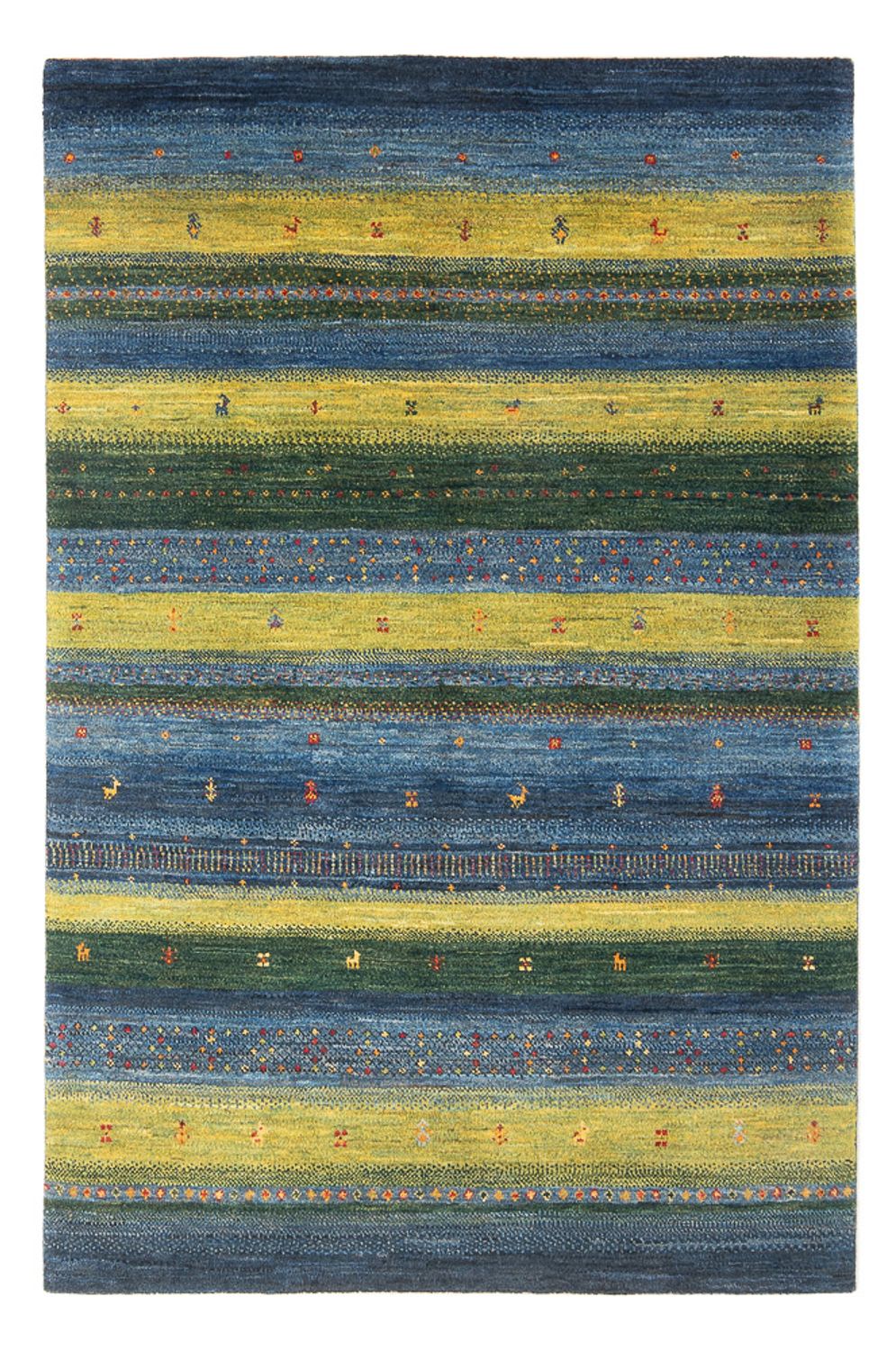 Tapis Gabbeh - Loribaft Persan - 197 x 130 cm - multicolore