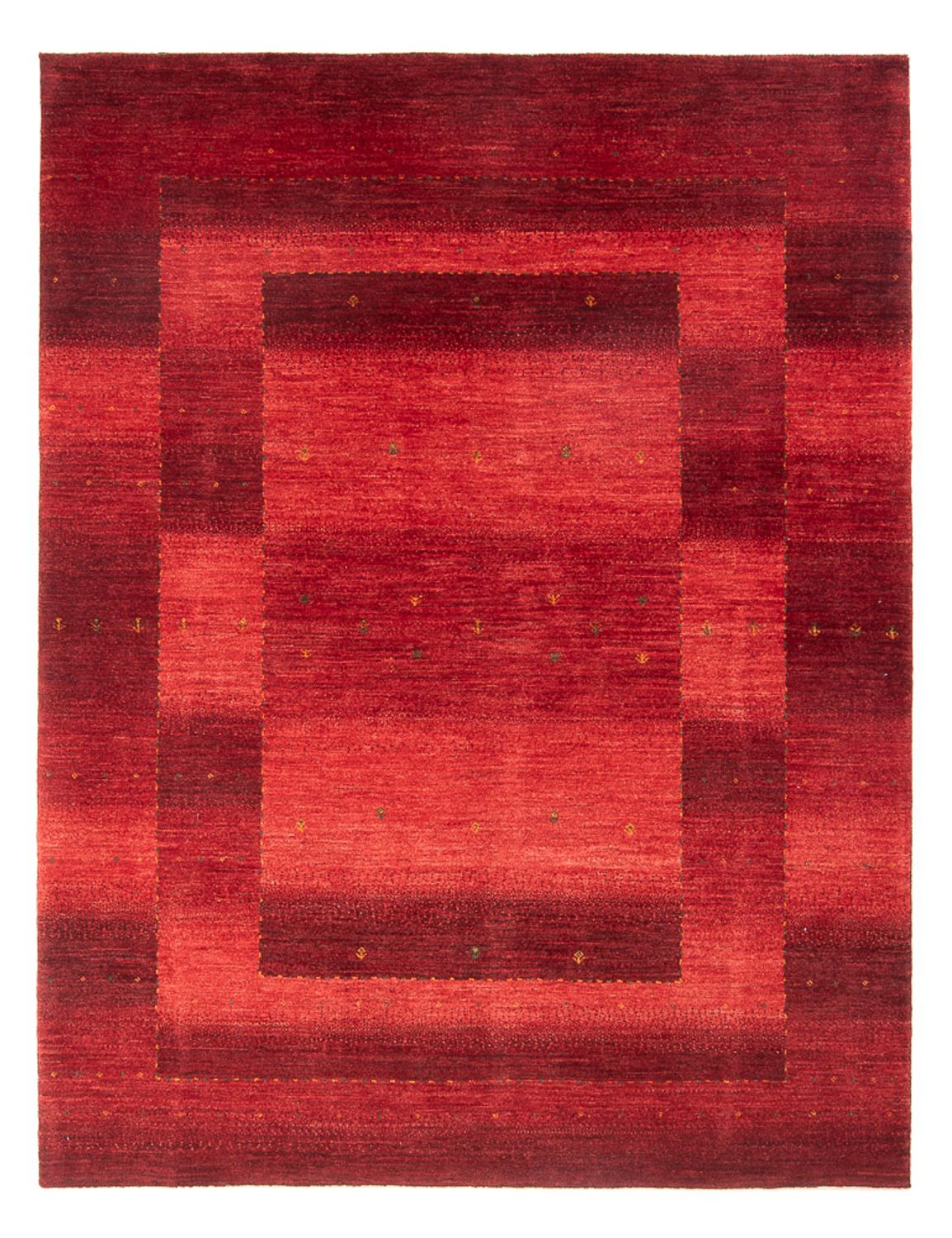 Tapis Gabbeh - Loribaft Persan - 204 x 155 cm - rouge