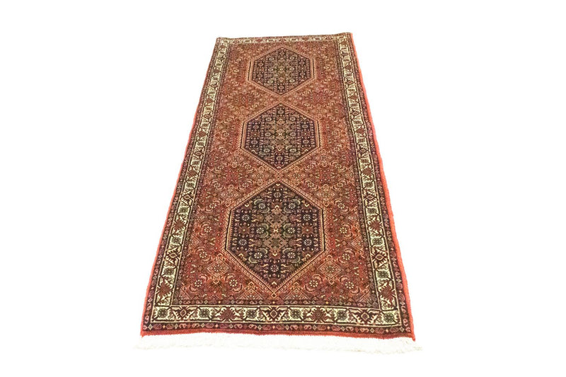Tapis de couloir Tapis persan - Bidjar - 198 x 74 cm - rouge