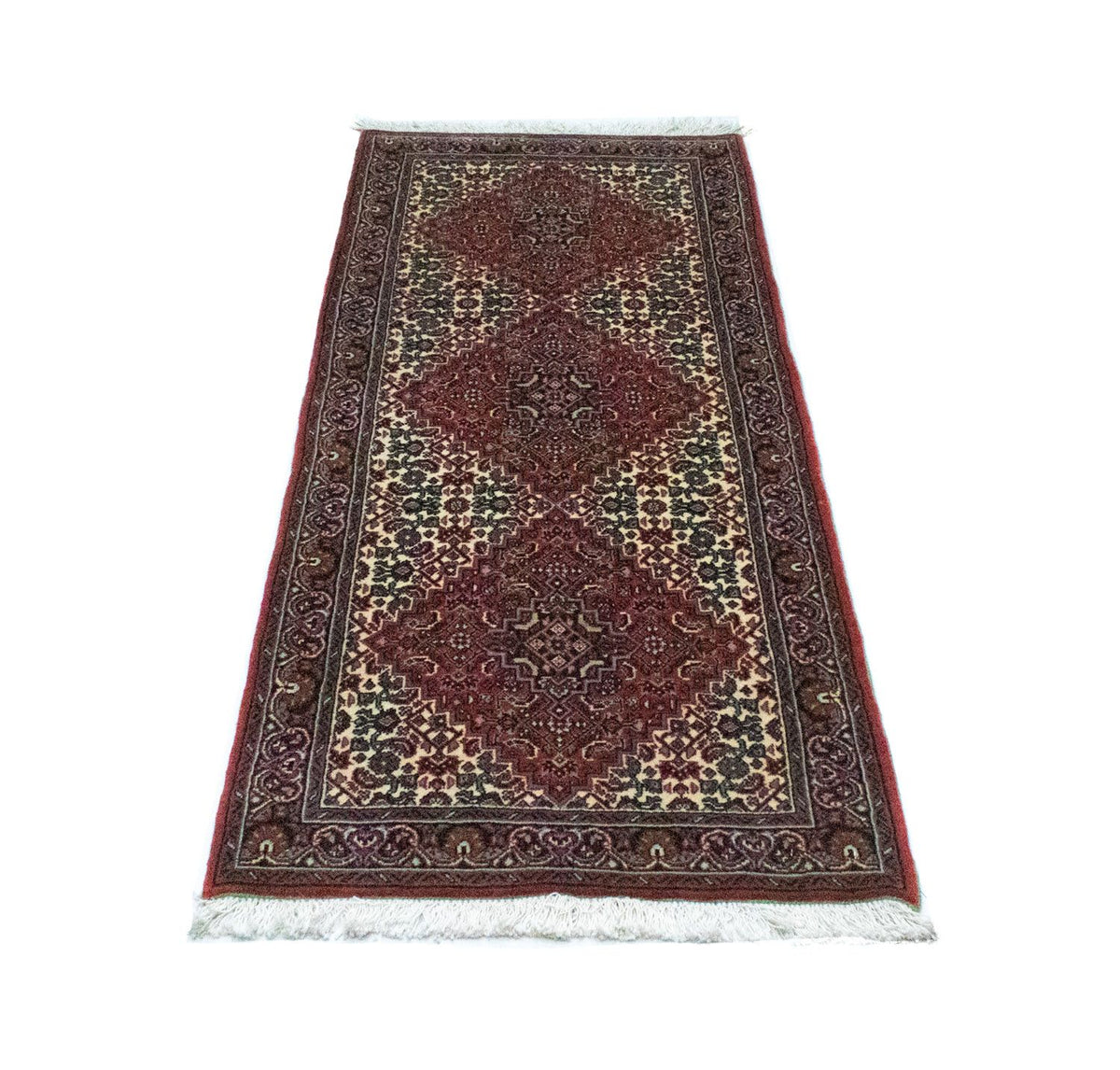 Tapis de couloir Tapis persan - Bidjar - 158 x 61 cm - rouge