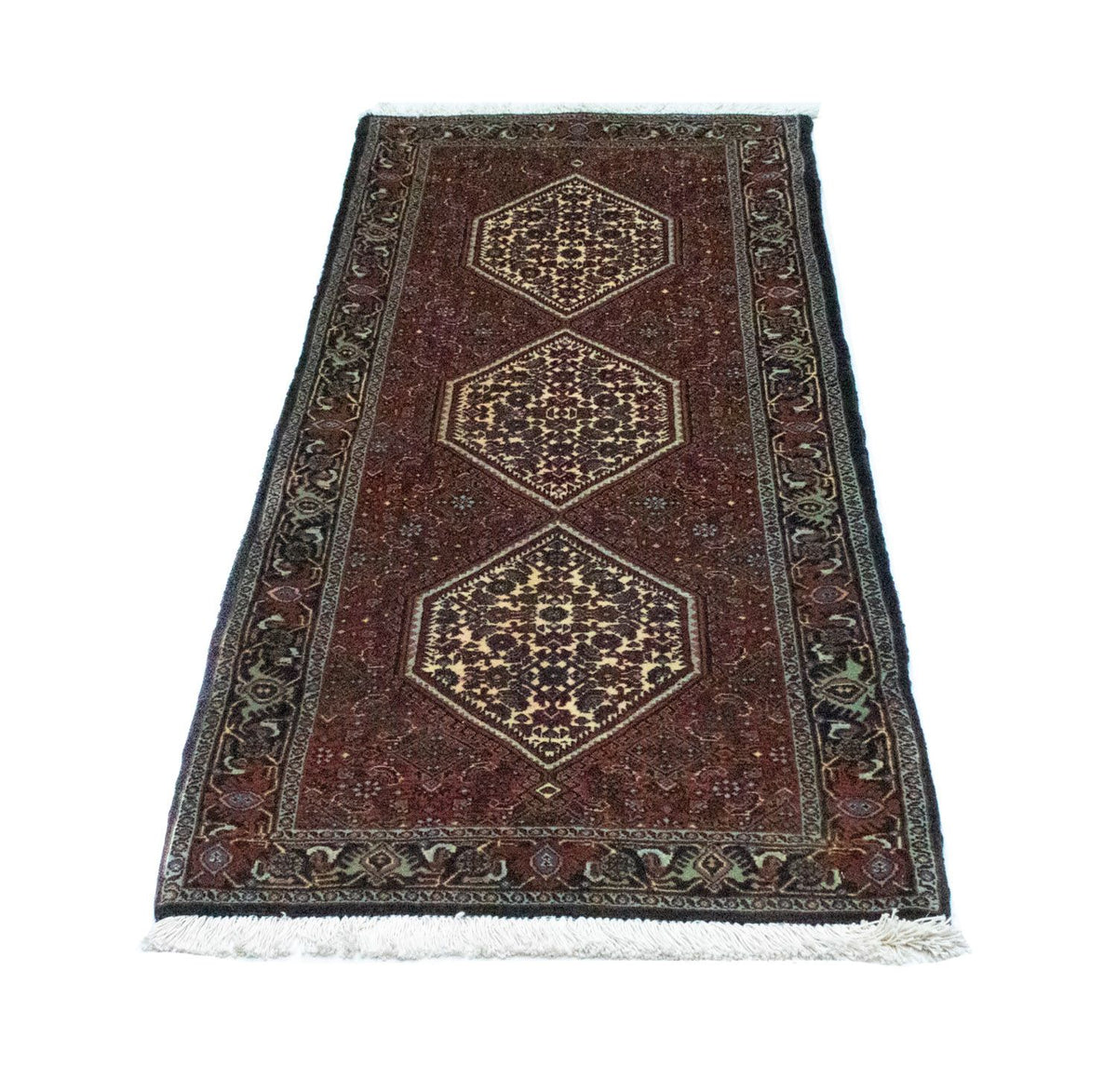 Tapis de couloir Tapis persan - Bidjar - 185 x 64 cm - rouge