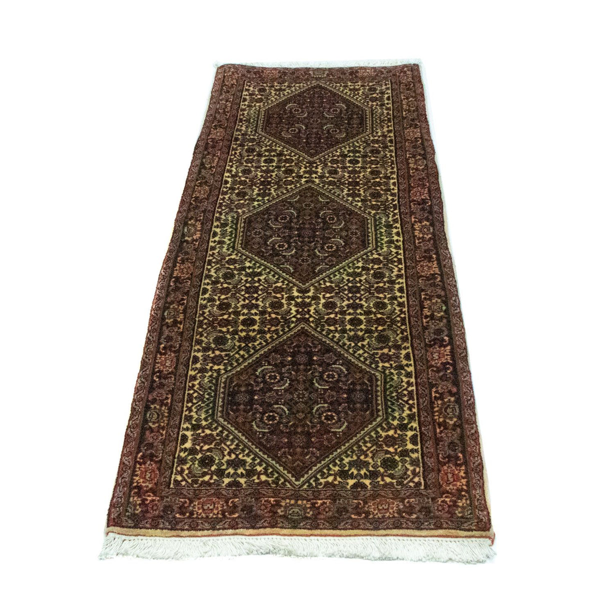 Tapis de couloir Tapis persan - Bidjar - 167 x 63 cm - rouille