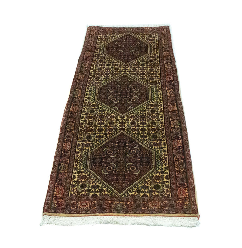 Tapis de couloir Tapis persan - Bidjar - 167 x 63 cm - rouille
